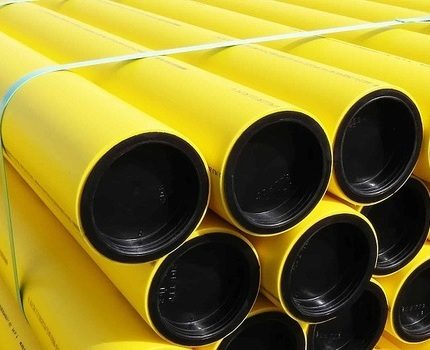 Polyethylene pipes for gas supply