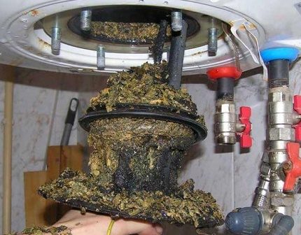 Dirt inside the boiler