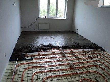 Thick screed under STP