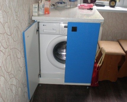 Washing machine in the hallway