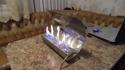 Homemade eco-fireplace