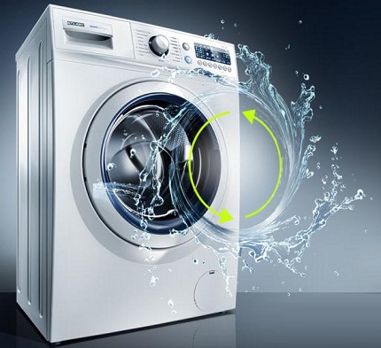 El principio de montaje de la lavadora Atlant.