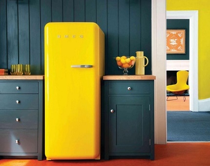 Kühlschrank der FAB-Serie im Kücheninnenraum