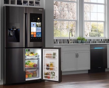 Samsung refrigerators in the interior