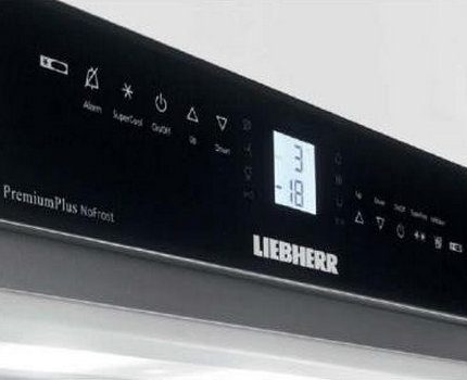 Liebher refrigerator touchpad