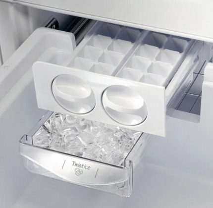 Compartimento especial para armazenamento de gelo