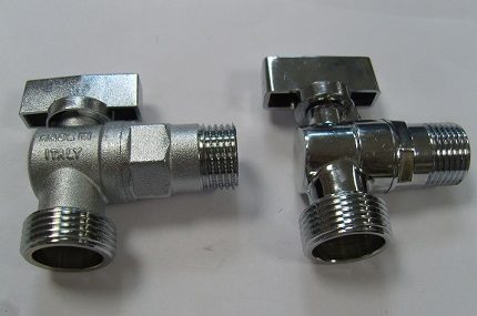 Different types of taps for washing machines
