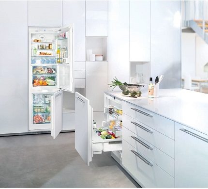 Variety of household refrigerators
