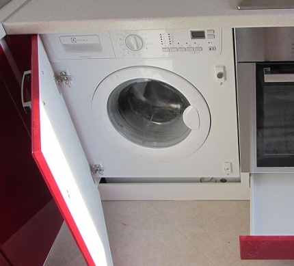 Opción de instalación de lavadora compacta incorporada