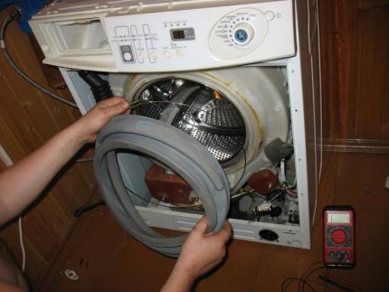 Vòng đệm máy giặt cũ