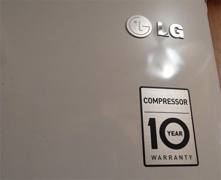 Kompresora garantijas uzlīme