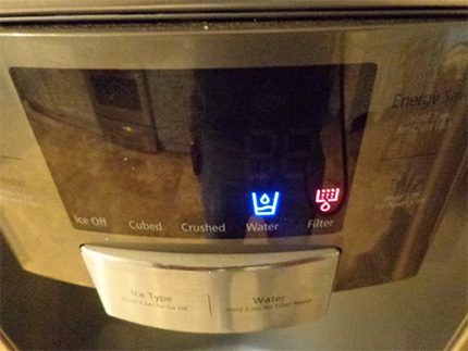 Error displayed on the refrigerator display