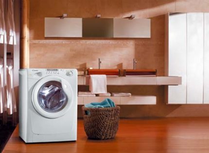 Kandy washing machine in the interior