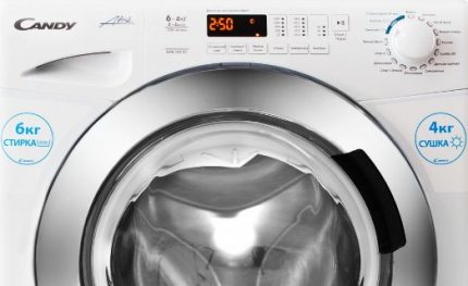 Kandy washing machine with dryer