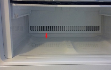 Water in the refrigerator compartment