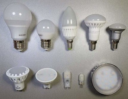 أنواع تصميمات مصابيح LED