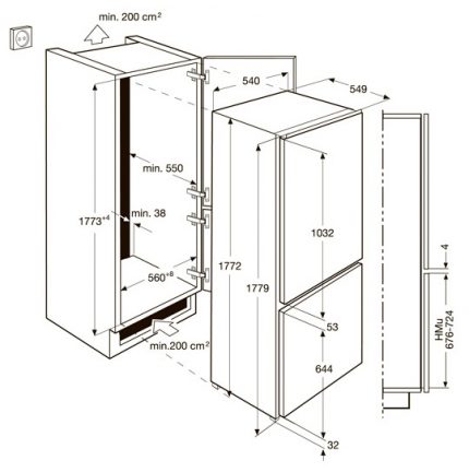 Mounting an integrated walk-in