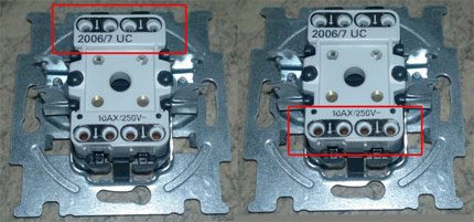Switch output terminals