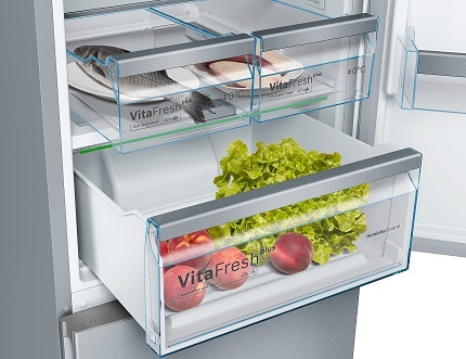 Mitruma un svaiguma vadības sistēma Bosch ledusskapjos