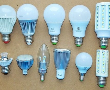 Nereguliuojamų lempų tipai