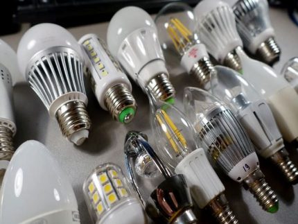 Types d'ampoules LED