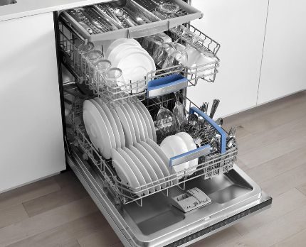 Dishwasher in the interior