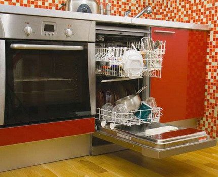 Dishwasher integrated in the kitchen