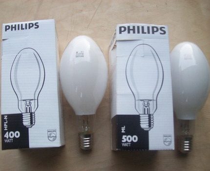 Lampes au mercure Philips