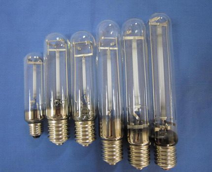 Sodium lamps of different sizes