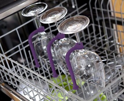 Glasses in the dishwasher