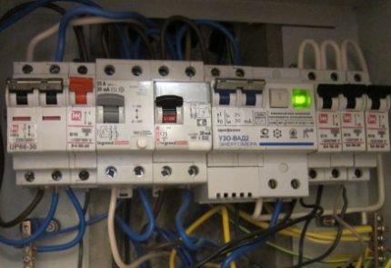 RCD in the distribution board