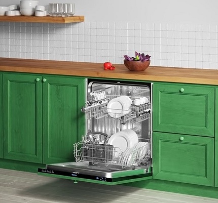 Decorating a built-in dishwasher Flavia