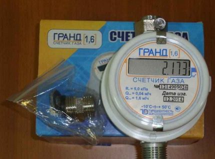 Gas meter with packaging