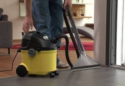 Yellow Karcher cleaning vacuum cleaner