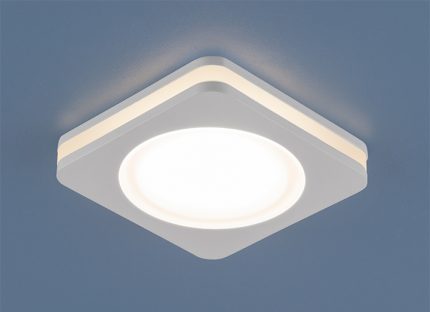 Type of spotlight after installation in the canvas