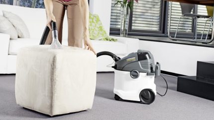 Vacuum cleaning upholstered furniture