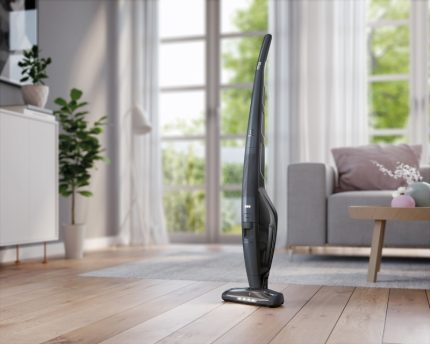 Vacuum cleaner with vertical parking