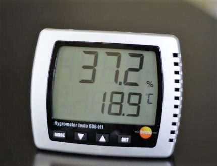 Hygrometer with warning system