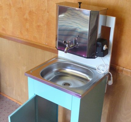 Heated washbasin