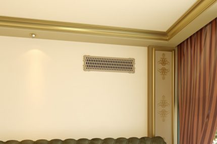 Interior ventilation grill