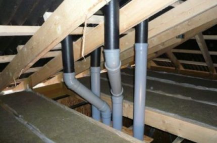 Ventilation from sewer plastic pipes