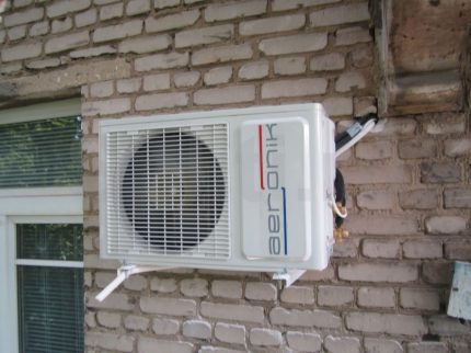 El bloque exterior del climatizador Aeronik