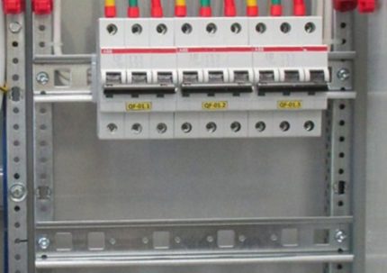 DIN rail for mounting hardware