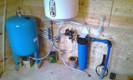 Akkumulator for vannforsyningssystem