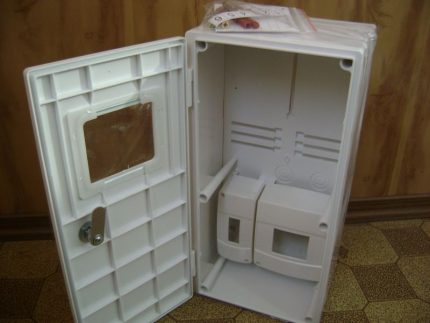Plastic box for electric meter