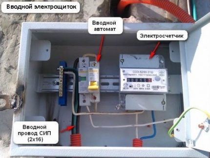 Introductory switch in front of meter