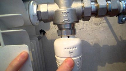 Thermal head and radiator tap