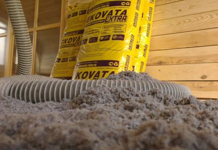 Ecowool for attic insulation