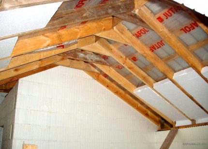 Polyfoam for attic insulation
