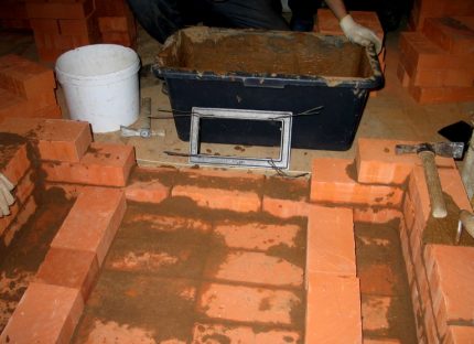 Clay mortar for masonry furnace